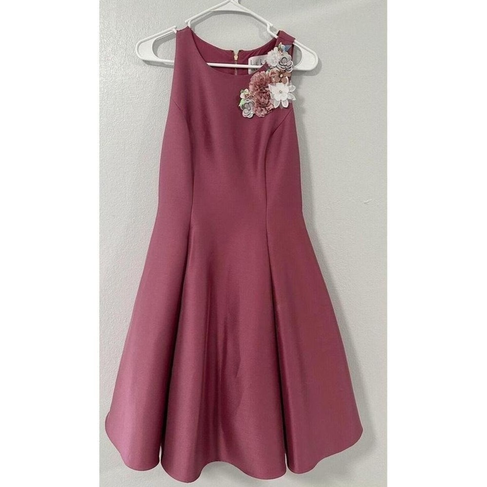 Nicola‎ Miller New York Girls Dress Floral Embellishment Rose Pink Size 4